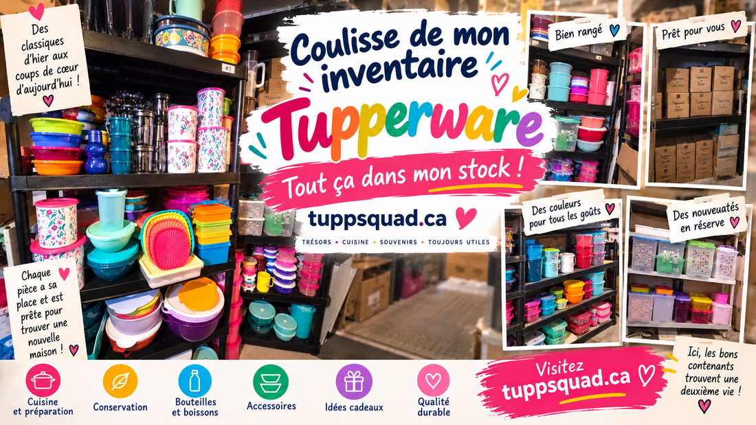 Dans les coulisses de mon inventaire Tupperware 🌈