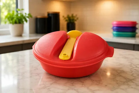 🧡❤️ Tupperware Round Orange-Red Lunch Container