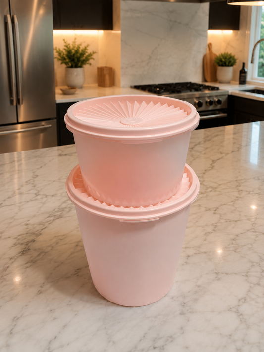 💗 Tupperware Pink Servalier Ingredient Storage Set