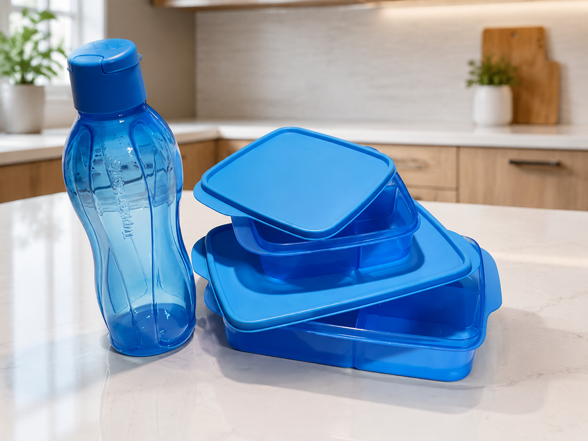 Ensemble lunch bleu complet Tupperware