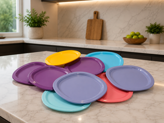 🍽️ Tupperware Microwave Plates – Various colours 🌈