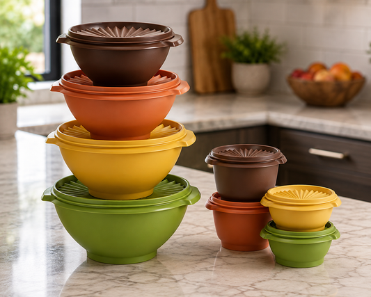 🥣 Ensemble de 8 Bols Servalier® – Édition 80e anniversaire Tupperware