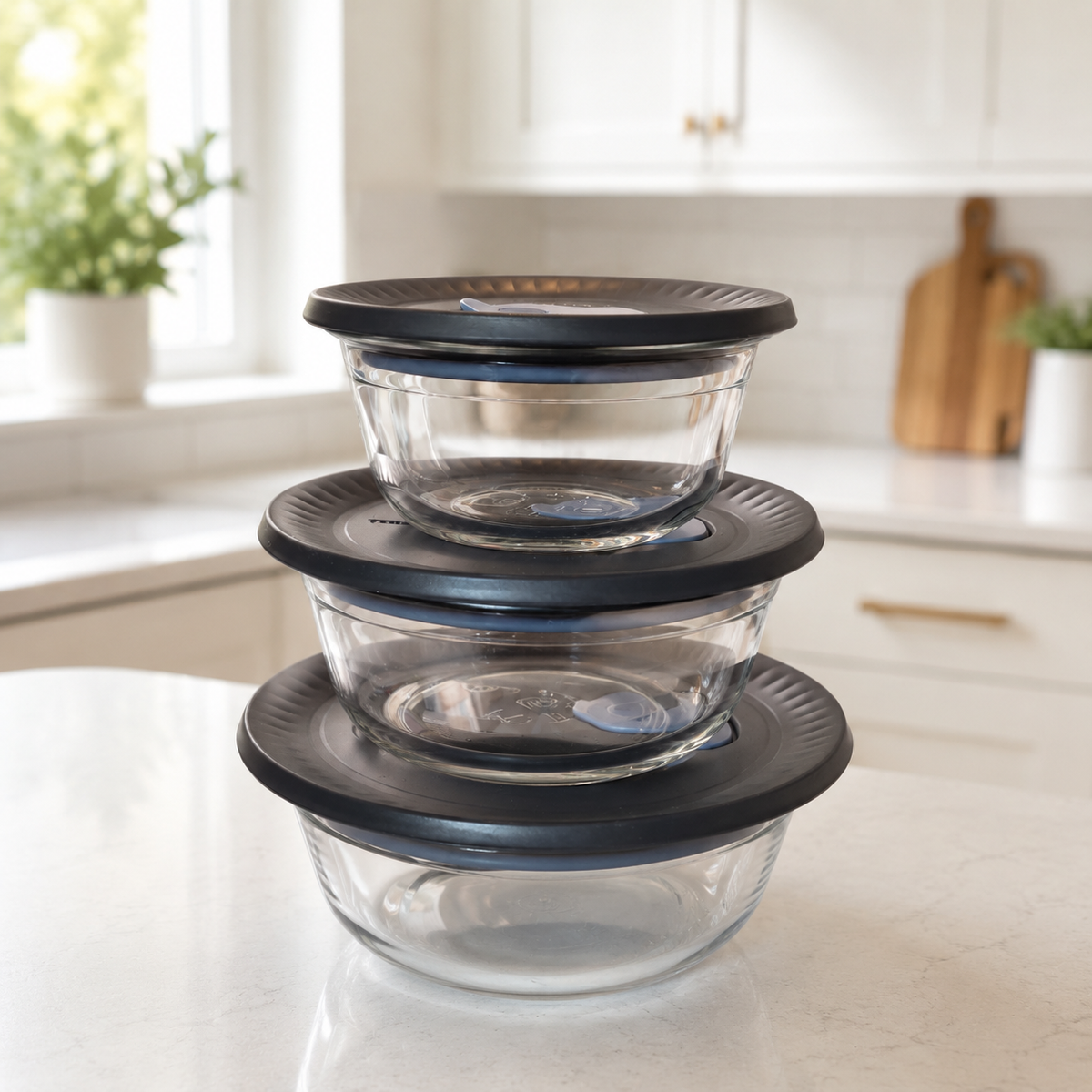 Ensemble de 3 Voilà ronds Tupperware